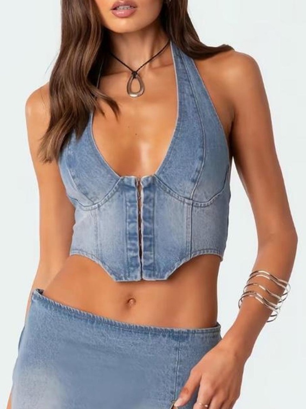 Edikted Jean Halter Top Size M